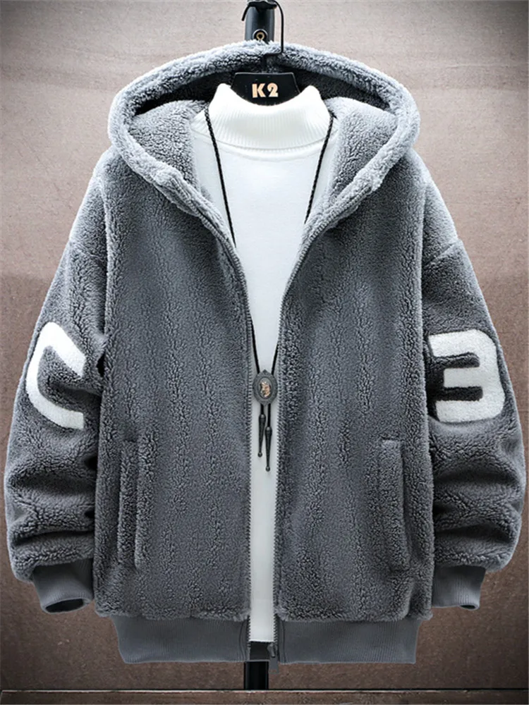 

Мужская зимняя куртка из овечьего вельвета, утепленная хлопковая одежда, новинка 2026 года, подростковое двустороннее вельветовое хлопковое пальто для мужчин