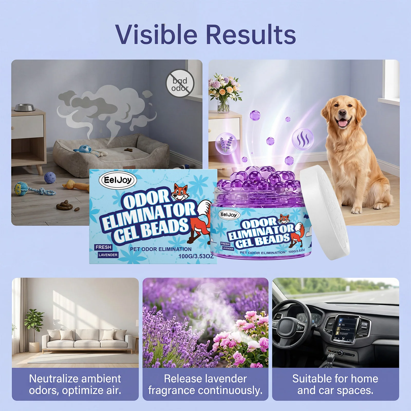 Pet Odor Eliminator Gel Beads - Gel Air Freshener 评论和价格