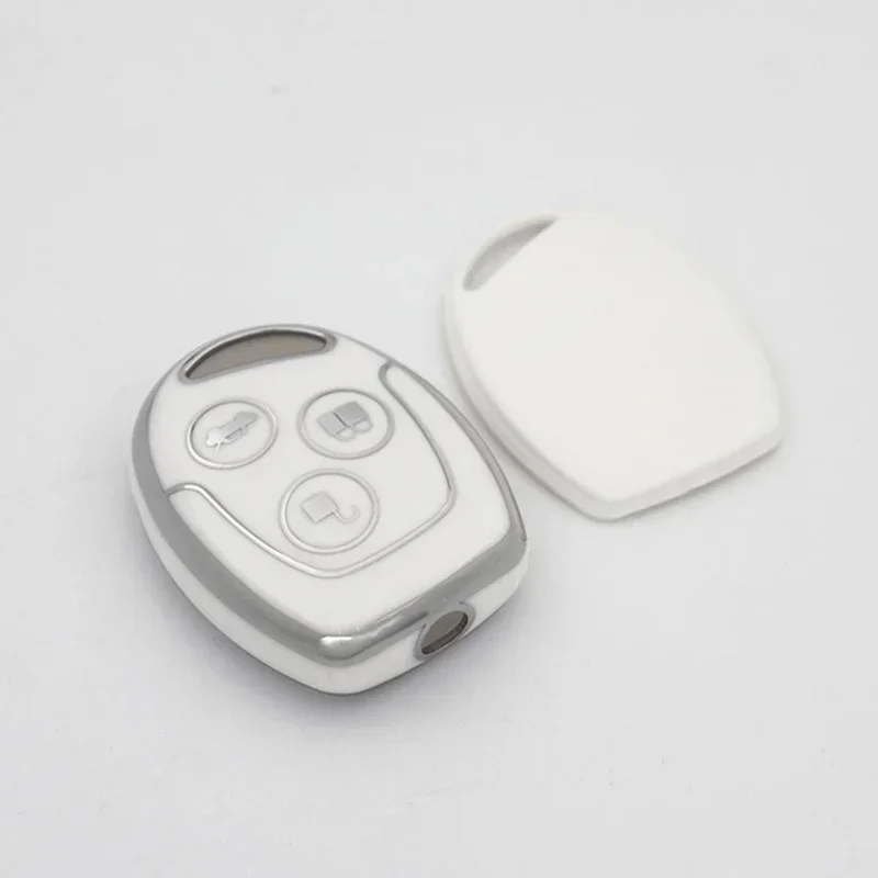 Чехол для автомобильного ключа из ТПУ, чехол для дистанционного ключа, держатель для брелока для Ford Fiesta Mk7 Mk5 Mk6 Mondeo Focus 2 Mk2 Transit Ka Fusion C-MAX S-MAX