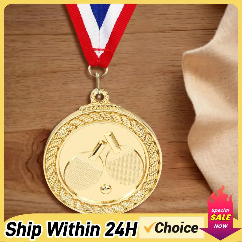 

Медали для настольного тенниса 5 см с лентой на шею, металлические награды для победителей спортивных соревнований