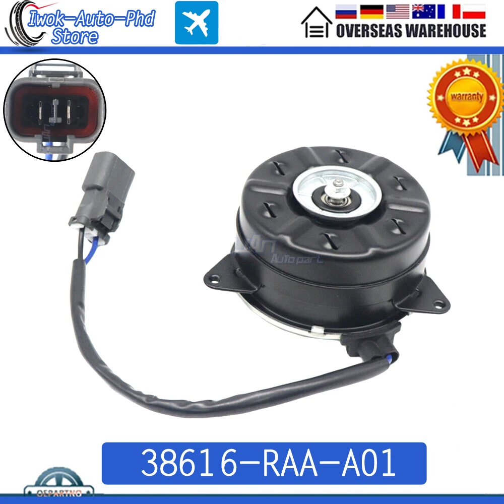 1PCS A/C Air Condenser Radiator Cooling Fan Motor For Honda Accord 2.4L 2003-2007 38616-RAA-A01 38616RAAA01