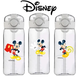 Disney Mickey Mouse Minnie Mouse Cartoon Straw Cup Boy Girls Student Drop-Resistant New Summer Water Glass Good-looking Portable