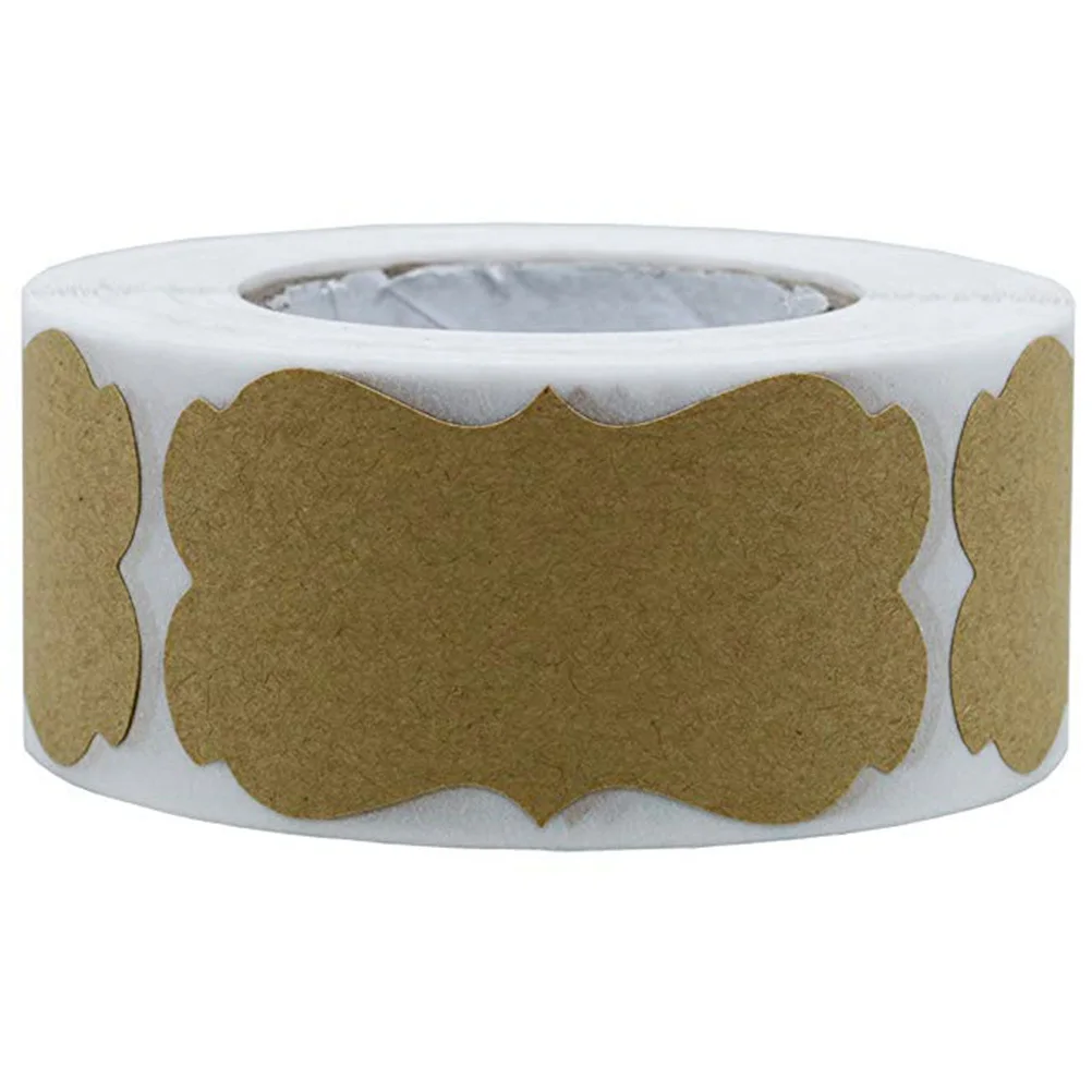 300 قطعة من ورق الكرافت علامات الهدايا ملصقات التعبئة والتغليف ختم تسميات لاصقة قابلة للكتابة لصناديق المغلفات ميسون الجرار