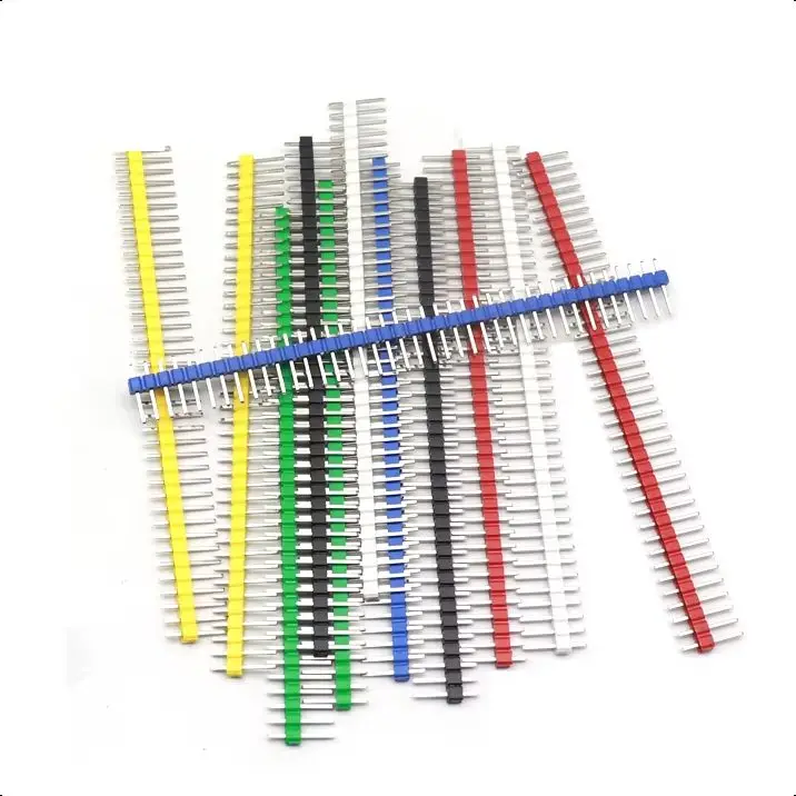 【20-10PCS】2.54mm Single Row Male Header Connector 1X40Pin Breakable Pin Header PCB Pin Strip for Arduino