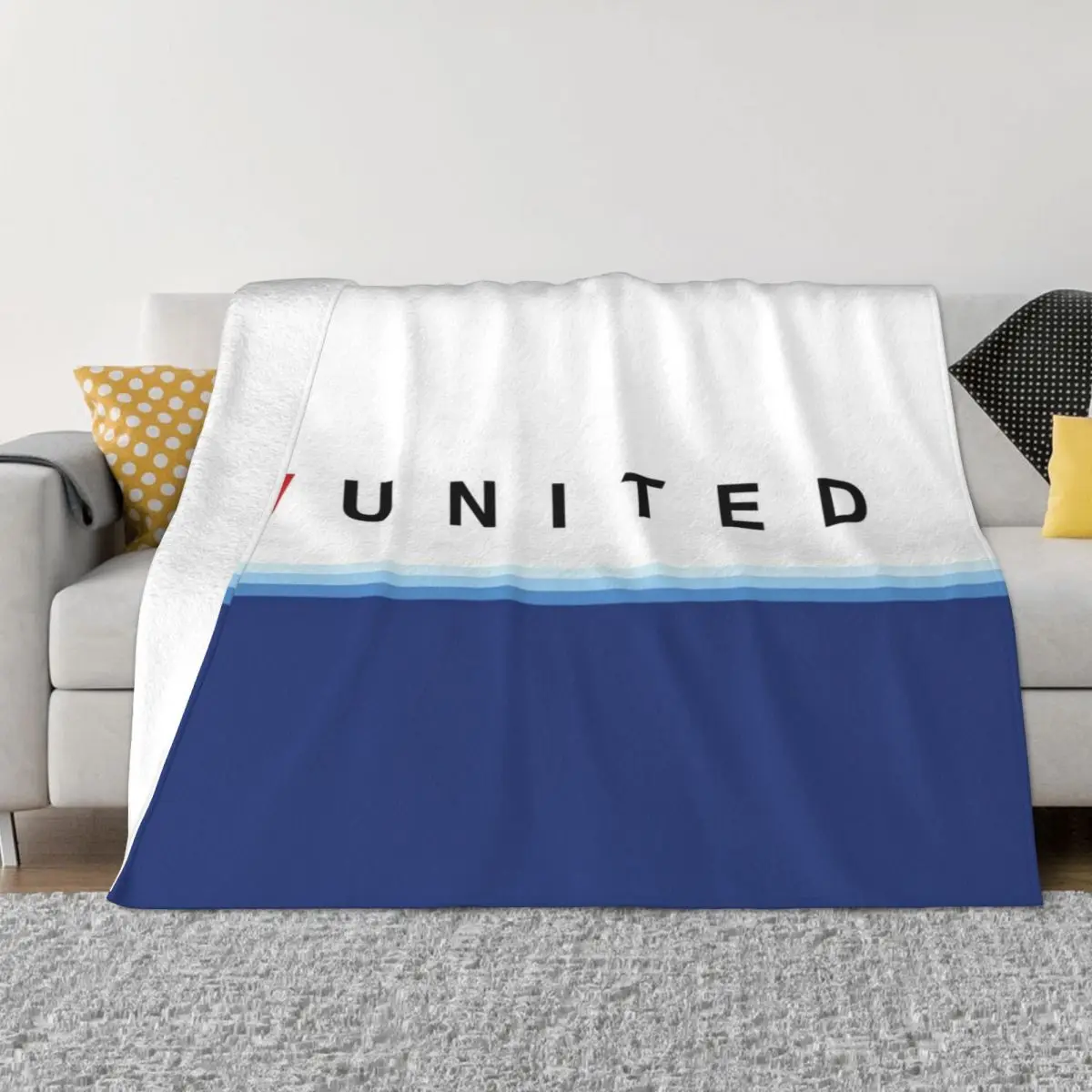 

United Airlines Blue Tulip Livery Throw Blanket heavy blanket to sleep Polar blanket Sleeping Bag Blanket