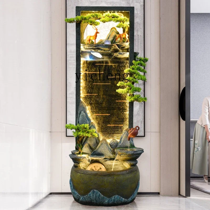 A31- large floor-to-ceiling water curtain wall, flowing water wall, screen, living room lucky ornament