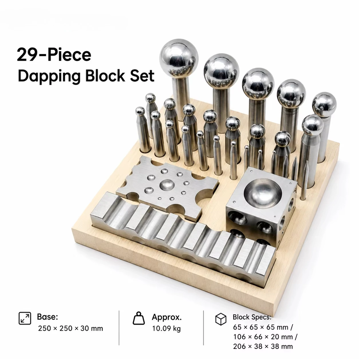 Dapping Block And Punch Set Jewelry Doming - Juego de Herramientas y Equipo de