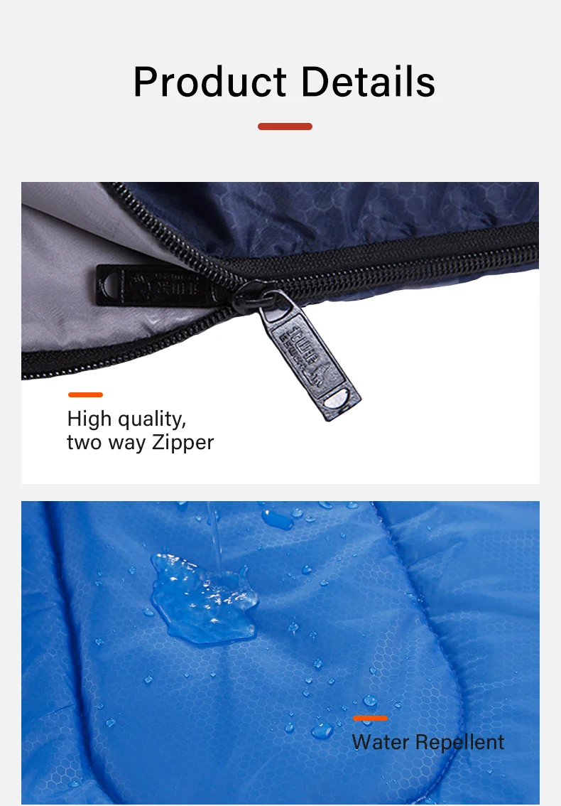 BISINNA Camping-Schlafsack, ultraleicht, wasserdicht, für den Winter, warmer Umschlag, Rucksack-Schlafsäcke für Outdoor-Reisen, Wandern – Detail 8