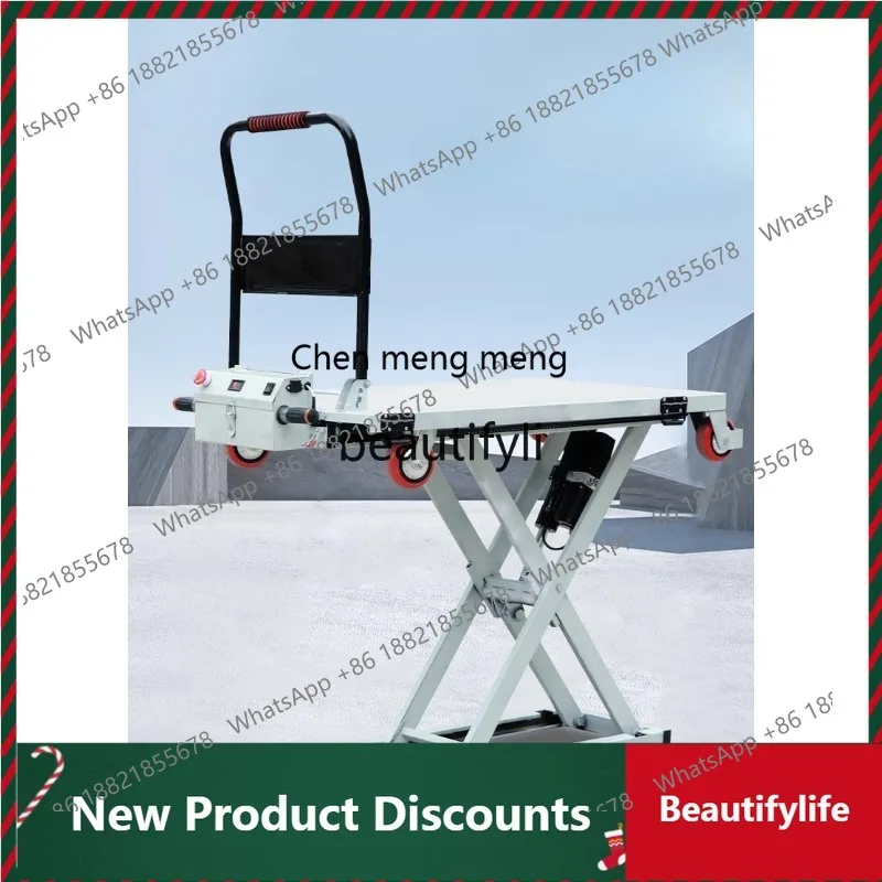 

Z189 Electric Hydraulic Lift Handcart Portable Mobile Scissor Flatbed Cart