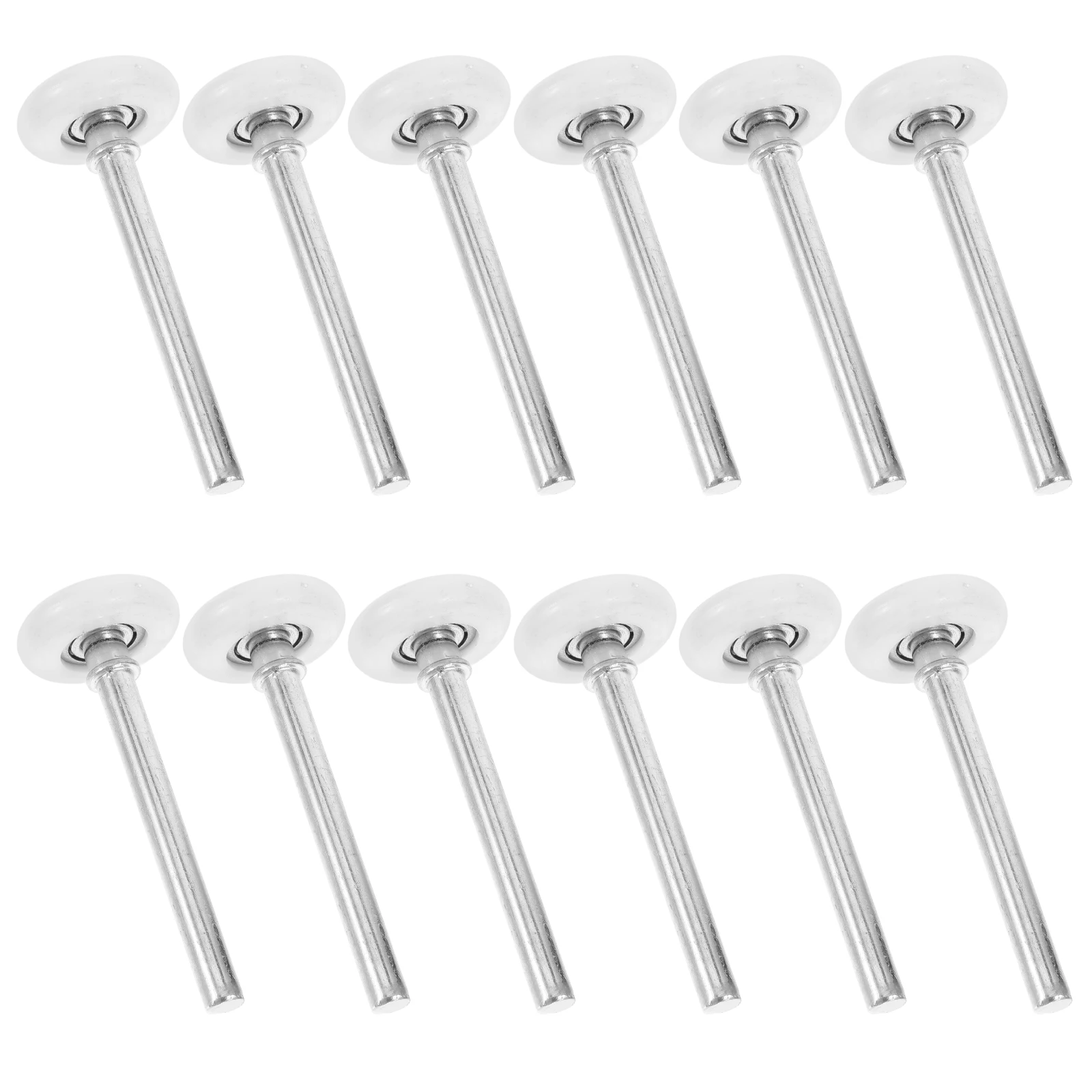 

12 Pcs Pulley Door Accessories Barn Wheel Garage Hardware Replacement Wheels Roller Cabinet Closet Rollers