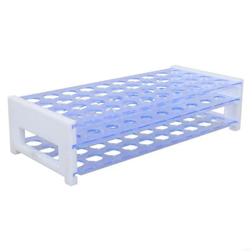 رف أنبوب اختبار سهل الاستخدام متعدد الوظائف رف تخزين أنبوب الاختبار الأزرق 3 طبقة رف للتجارب العلمية X3UC