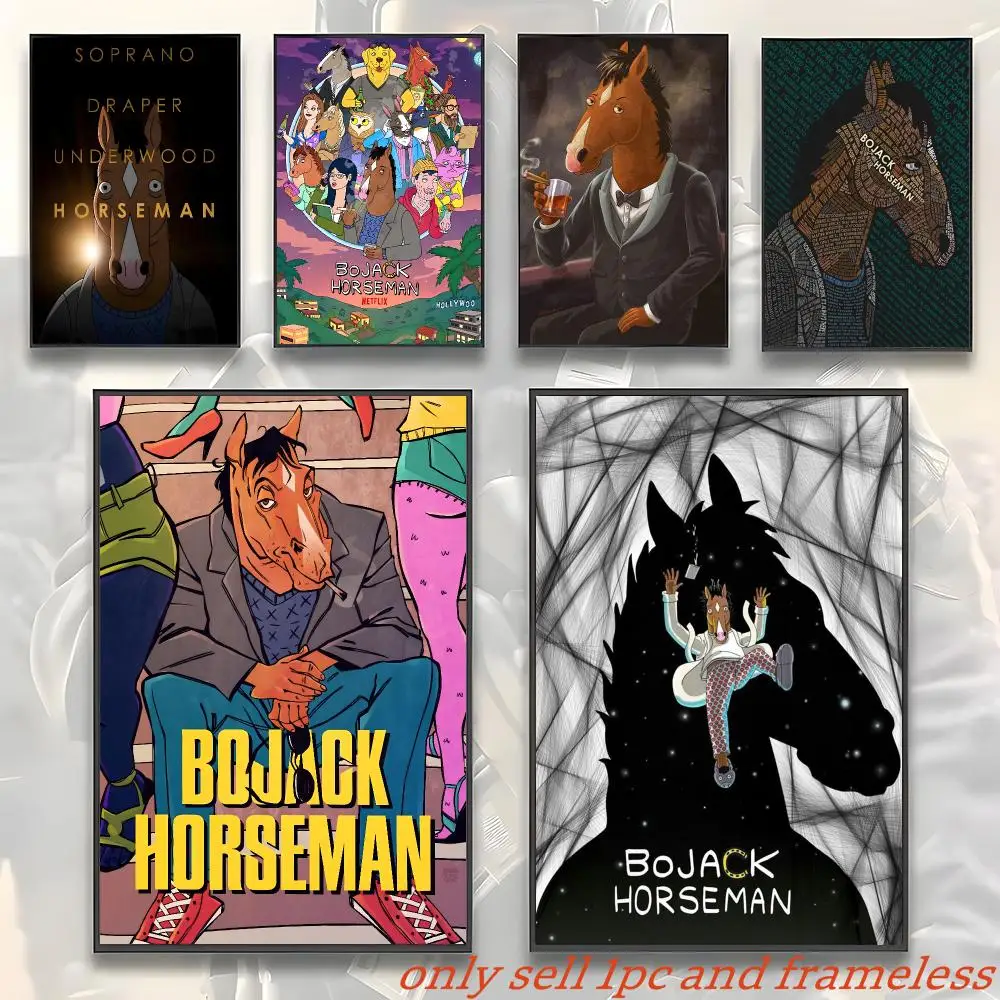 Anime B-BoJack Horseman Poster Art with prints Home bedroom living room decoration gift