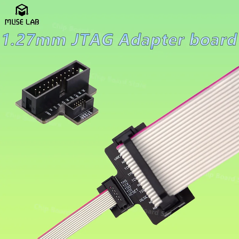 

Muse Lab 1.27mm JTAG Adapter Board Standard JTAG Interface 2.54mm 20 Pins to 1.27mm 10 Pins Support JLINK/SWD