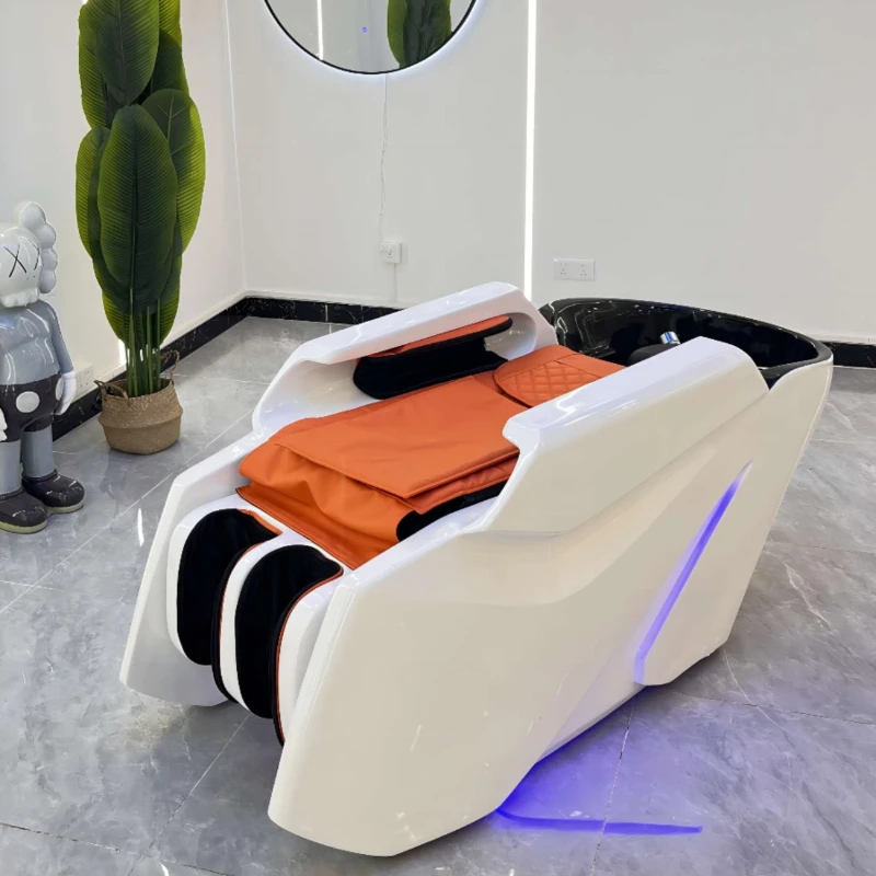 Comfortable Luxury Stretcher Headspa Massage Table Water Reclining Salon Chair Hair Spa Machine Wash Beauty Shampoo Basin Stand