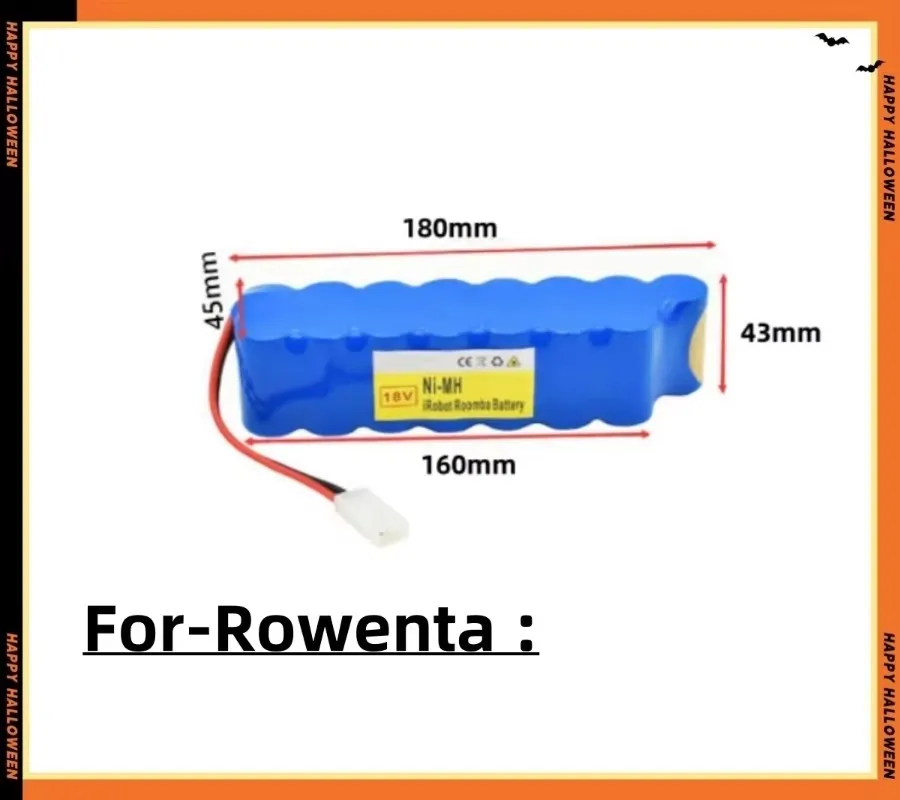 Suitable for-Rowenta 18V NiMH Battery Pack 9800mAh CD Vacuum Cleaner RH8771 or Tefal Cyclone Extreme Vacuum Cleaner Battery P102