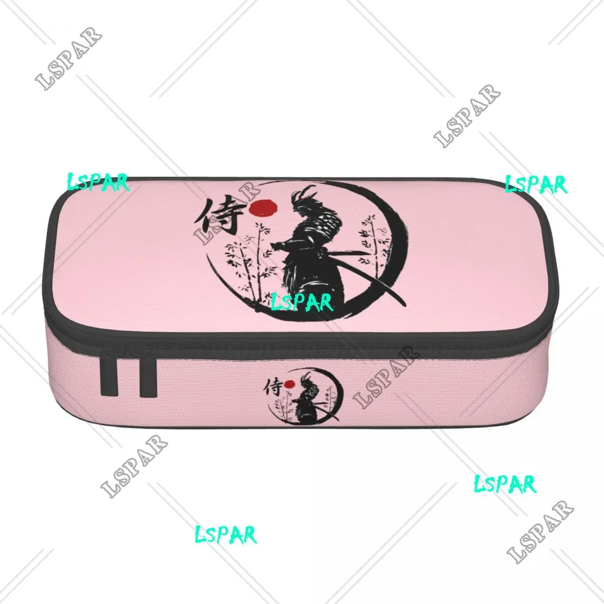 Custom Japanese Samurai Warrior Pencil Case for Girls Boys Large Capacity Katana Bushido Pen Box Bag School Supplies