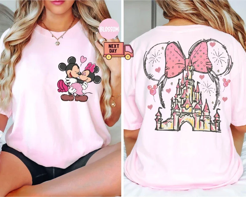 Camiseta de San Valentín de Disney, Camiseta de San Valentín de Disney, Camiseta de Pareja de San Valentín, Camiseta de Mickey y Minnie de San Valentín