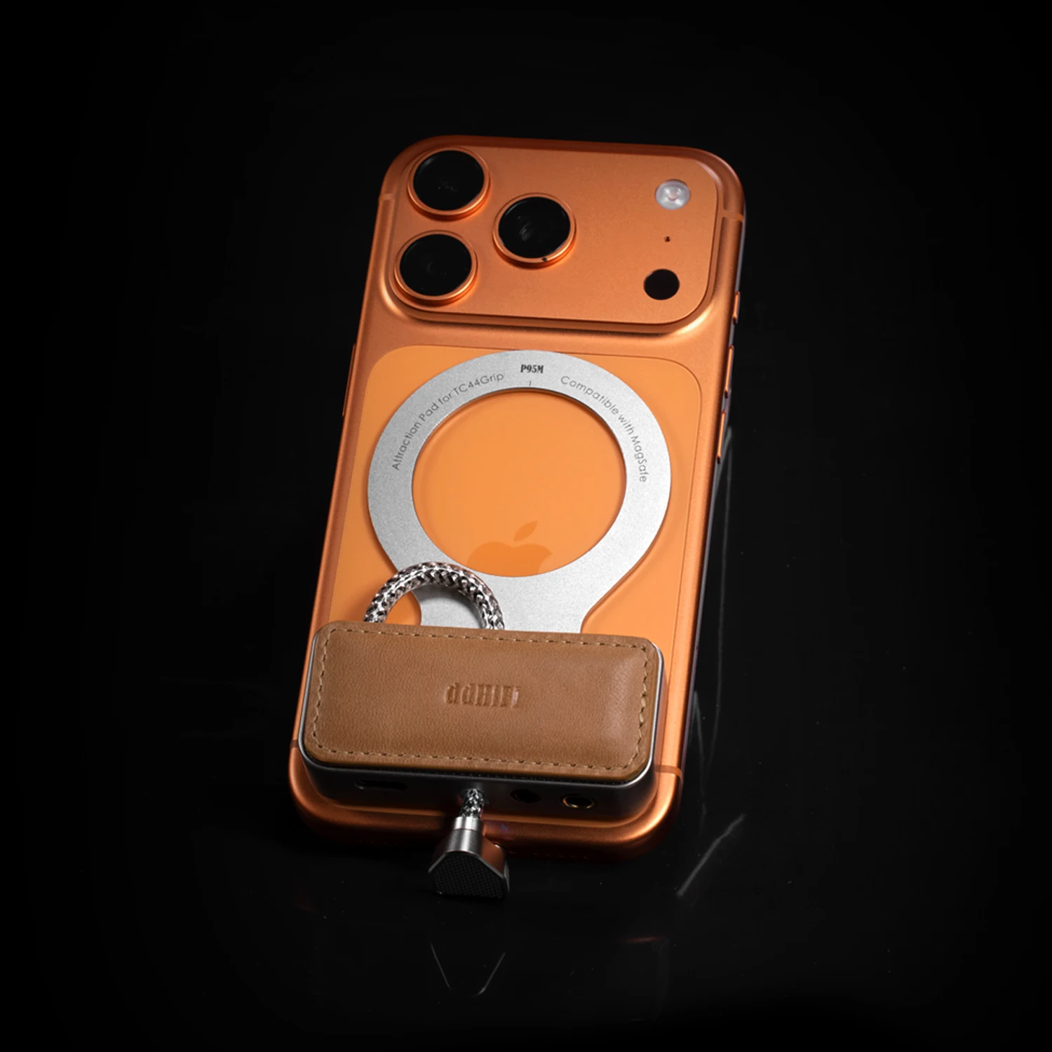 DD ddHiFi TC44Grip Magnetyczna Podkładka Przylepna P85M/P95M, Kompatybilna z MagSafe, Ultracienka 1.3mm CNC Aluminium do Gier i Muzyki — zdjęcie produktu 4