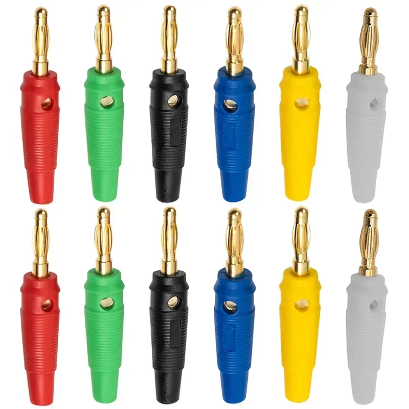 5/20Pcs 4mm Banana Plug 32A High Current Musical Speaker Stackable Screw Type Gold Plated Banana Connector Adapter