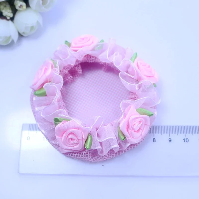 Cute Flower Girls 1PC Bun Hair Nets Adjustable Kids 5 Colors Ballet Dance Grade Examination Elastic Hair-net Hot Sale