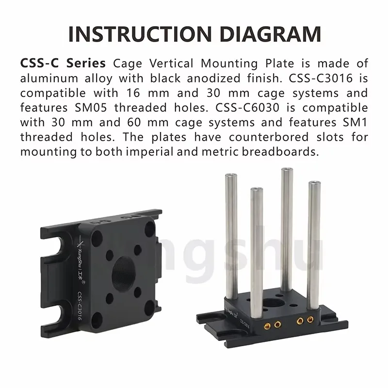 Cage System Vertical Installation Mounting Plate