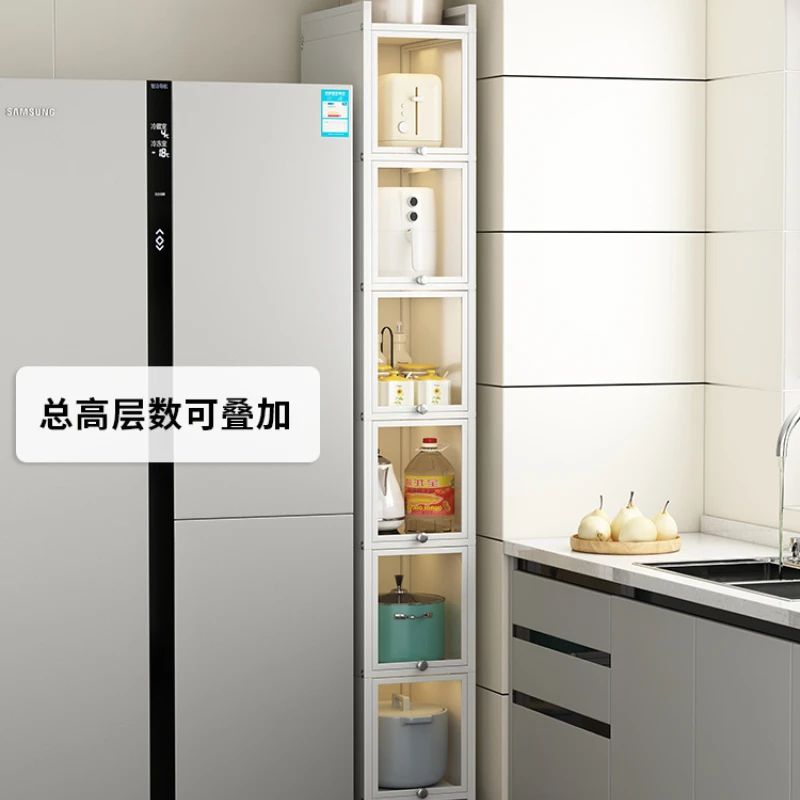 20/25cm kitchen slit ultra narrow storage cabinet, floor to ceiling, multi story refrigerator, small slit storage cabinet on