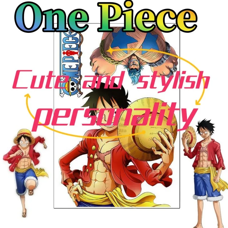 

One Piece stickers, cute, fashionable, personalized creative door stickers, self-adhesive wall decals, birthday gift for friends