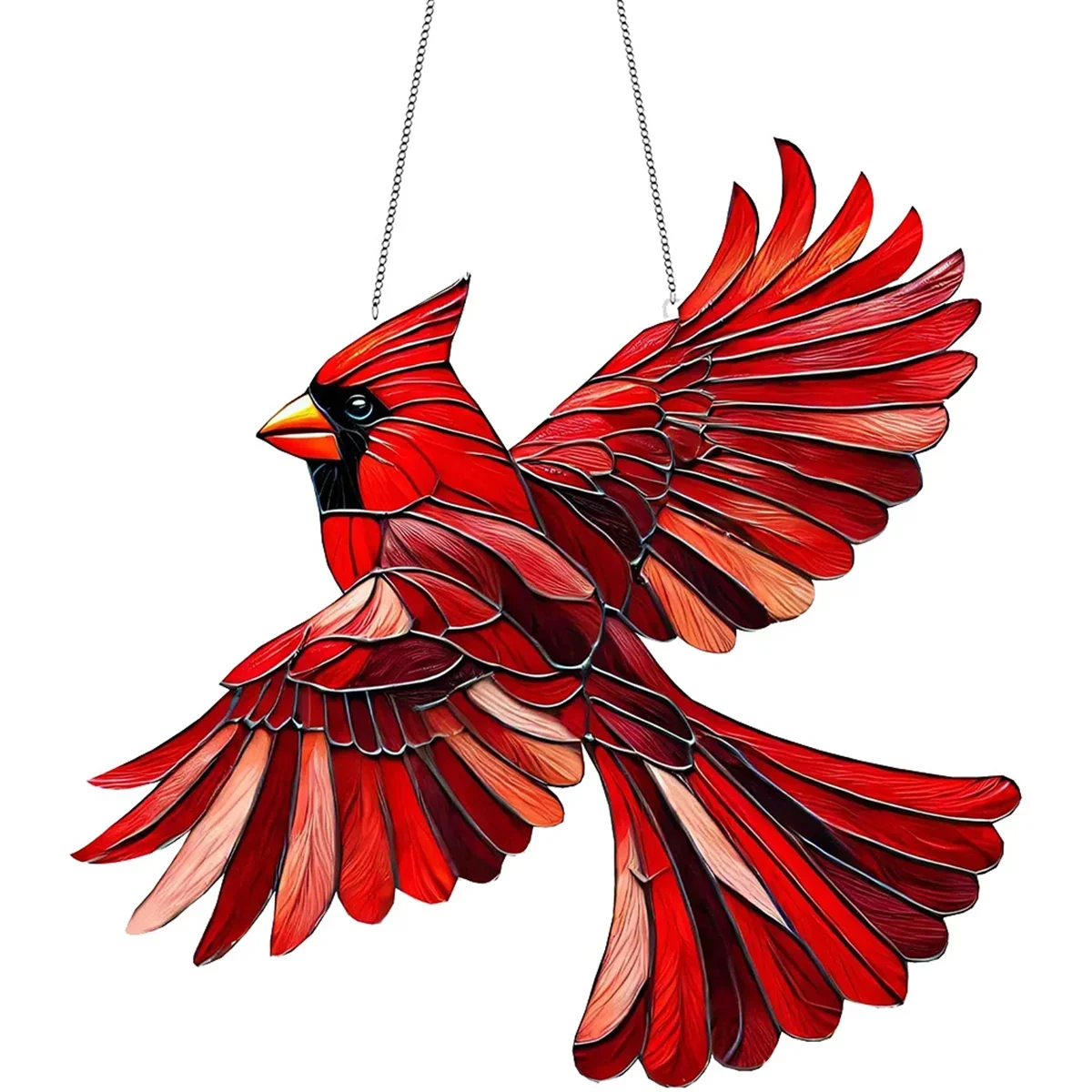

Mythical Fire Phoenix Painting Christmas Ornaments Sun Catcher Visor Acrylic Window Decoration Porch Pendant