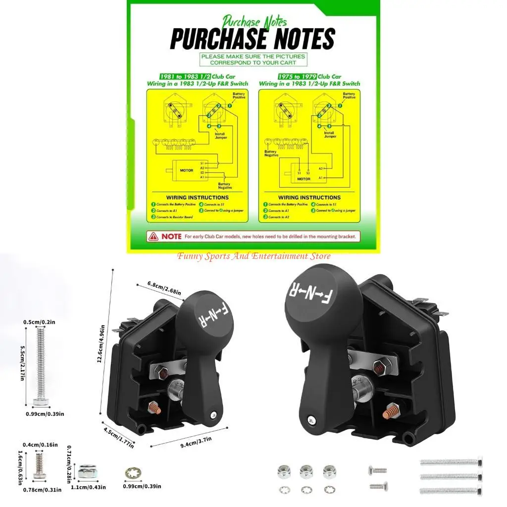 

C4DE 36V Golf Cart Forward Reverse Switches 101753003 Golf Cart Switches for Electric and Gas Models Fixes Electrical Faults