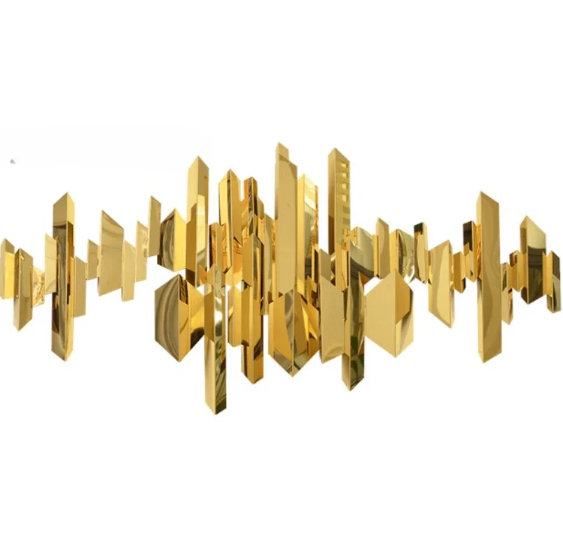 

For Living Room Background Stainless Steel Wall Decoration Wall Hanging Light Luxury Wall Metal Decoration