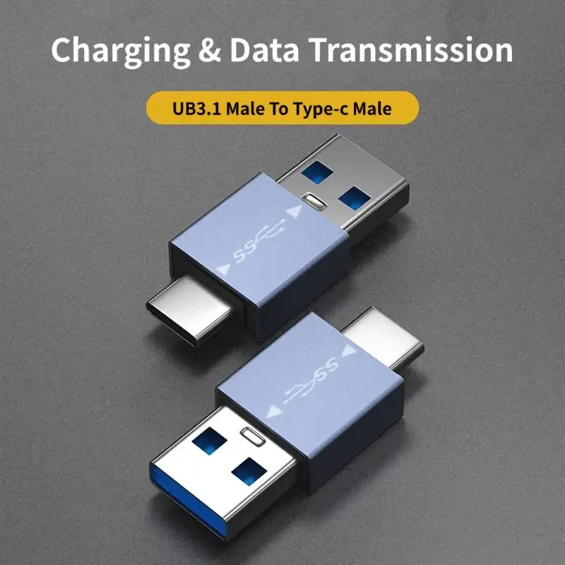 USB 3.1 To Type-C OTG Adapter 90 Degree Elbow Fast Charging Charger Converter USB3.1 To USBC Data Adapter 10Gbps For Macbook Pro