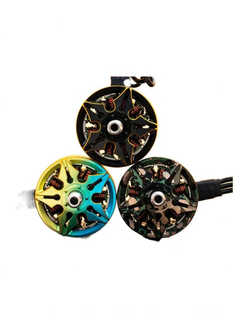 Moteur sans balais BZGNSS 2207 1960KV - 6S Turbo refroidi pour drones de course FPV 5 pouces | Performance libre lisse (camouflage dégradé)