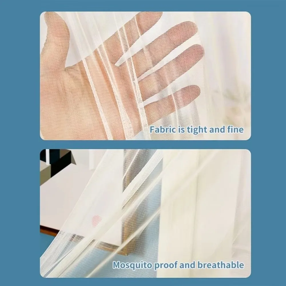 Self-adhesive Mosquito Proof Door Curtain Cute Rabbit Ventilation Door Screen Curtain No Punching Breathable