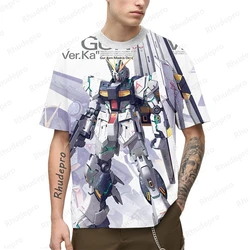 T-shirt grande de manga curta Gundam masculina, Streetwear de verão, Cosplay, moda casual, novo, Y2k, 100 to 5XL, 2024