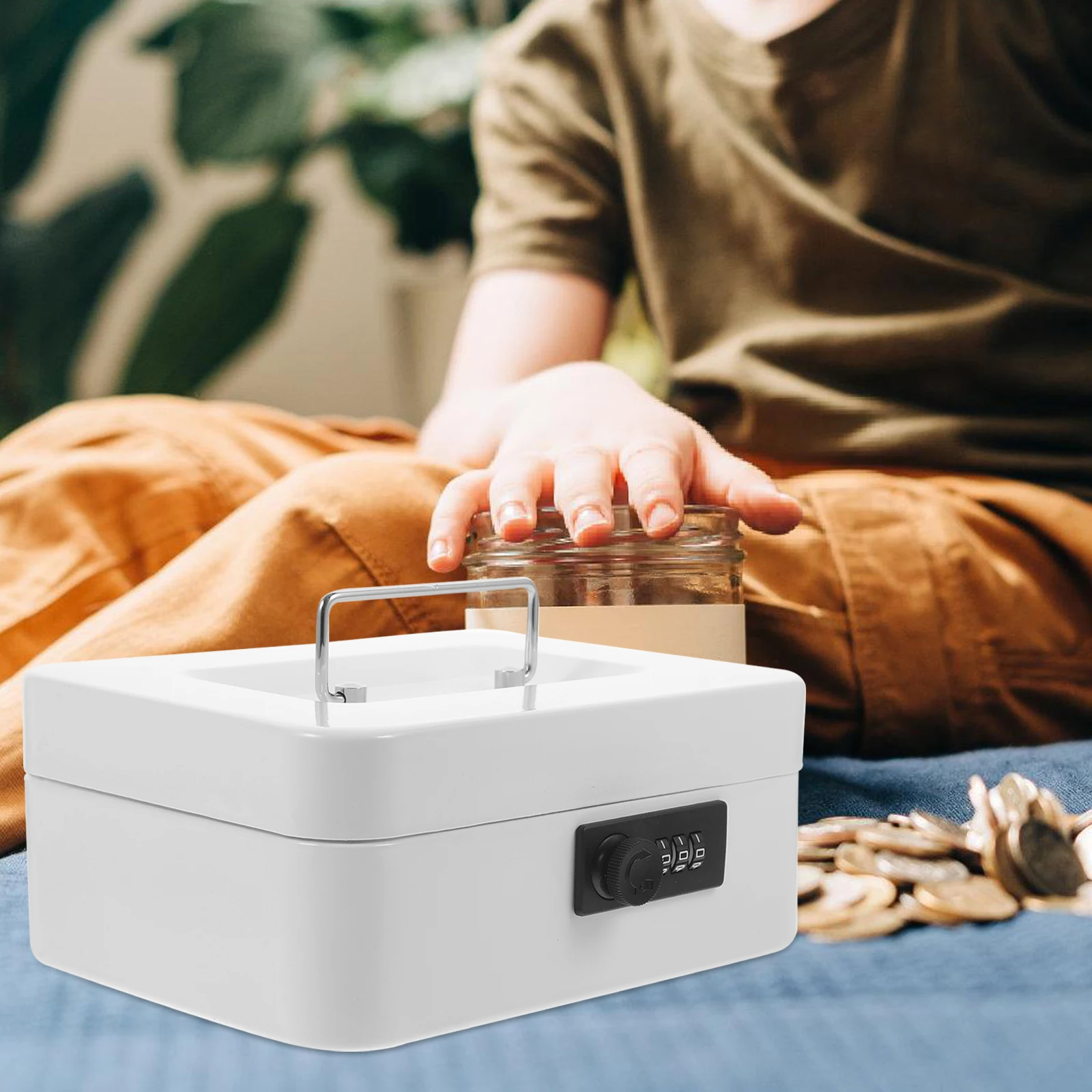 صندوق منظم لتخزين الأموال للمنزل والمكتب هدية عيد ميلاد منظم صندوق إيداع آمن