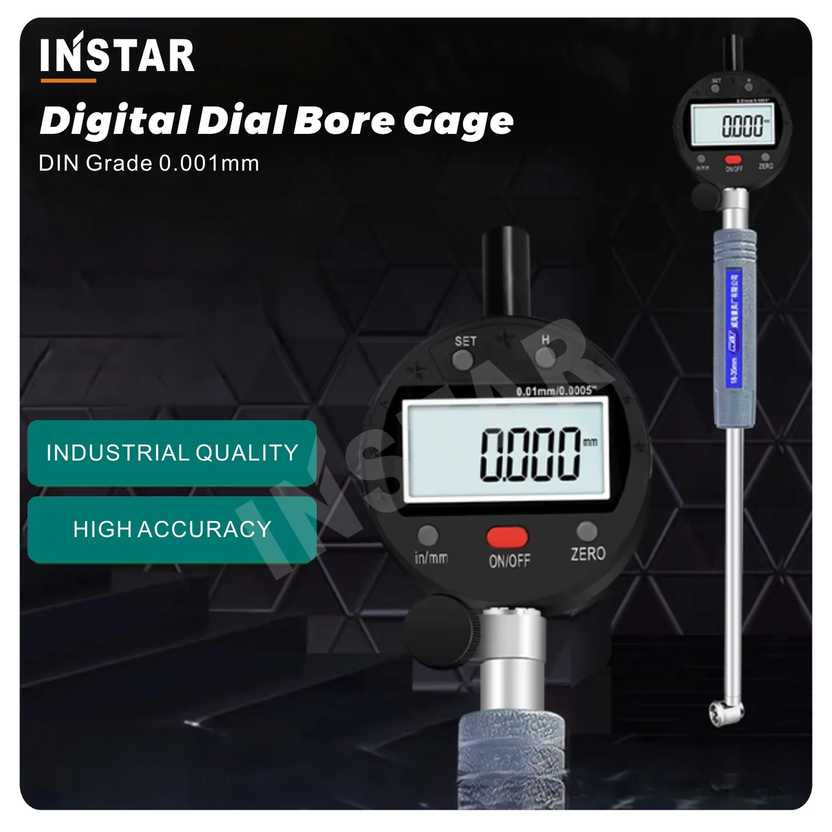 

INSTAR Digital Dial Bore Gauge 6-10mm 10-18mm 0.01mm Industrial Quality Dial Gauge 18-35mm 50-160mm DIN Standard