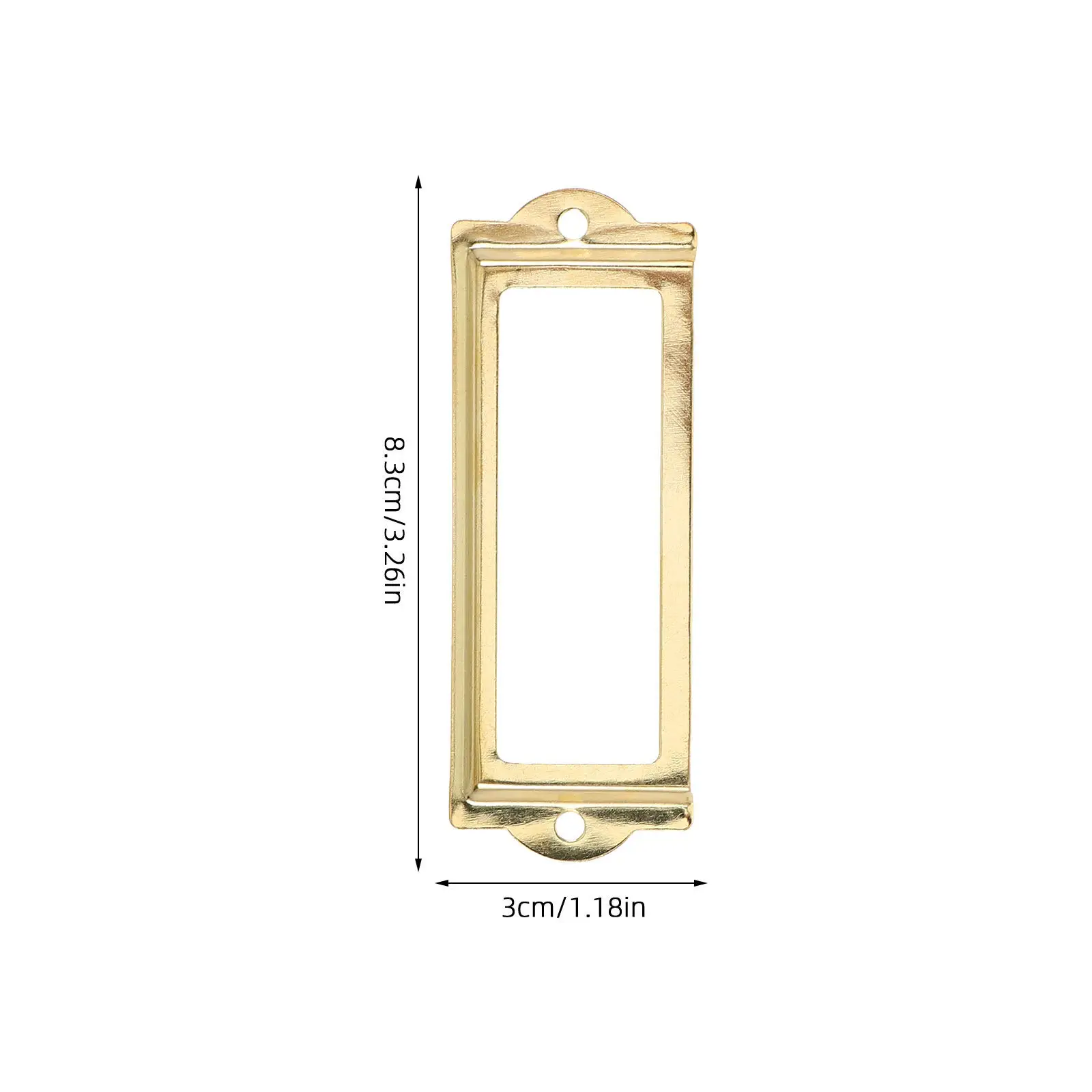 20Pcs Metal Name Card Frame Style Label Pull Handle Insert for Document Cabinet Furniture Office Drawer Label Tag Holder view 5