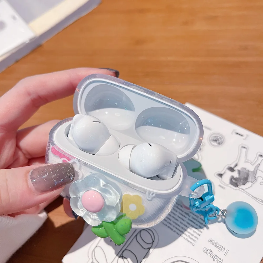 Per Xiaomi Redmi Buds 6 Pro Custodia 3D Star Farfalla Orso Auricolare Cover morbida Redmi Buds 6Pro Cuffie Box Fundas con portachiavi