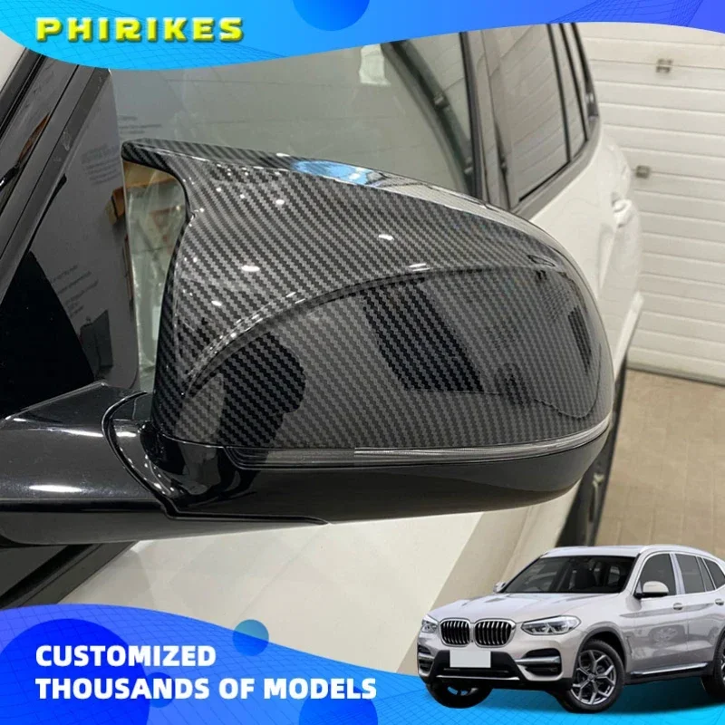 

Carbon Fiber/ABS Rearview Mirror Covers For BMW X3 G01 X4 G02 X5 G05 X6 G06 X7 G07 2018-2022 M Style ABS Gloss Black