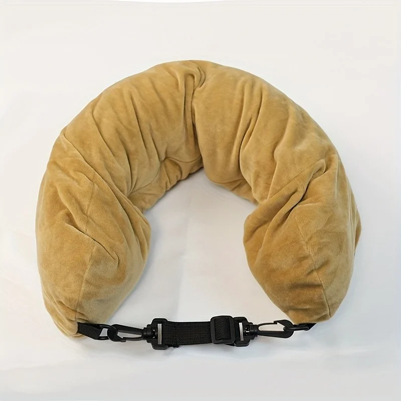 

Travel Neck Pillow Case Cover Soft Velvet Stuffable with Clothes Stuffable Neck Pillow for Travel Packable Fillable Storage Bag