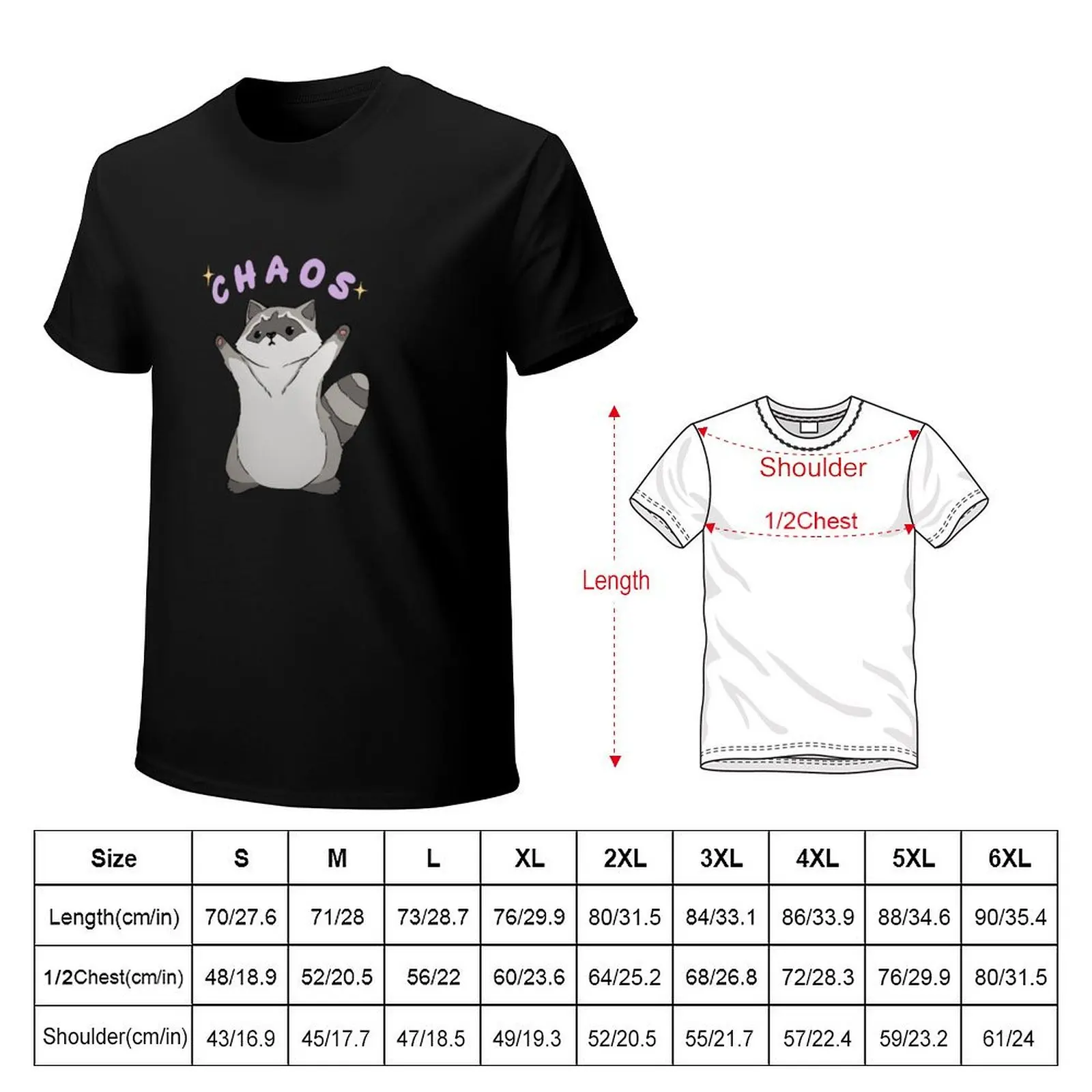 Racoon Chaos T-Shirt oversized blue archive blanks tees workout shirts for men