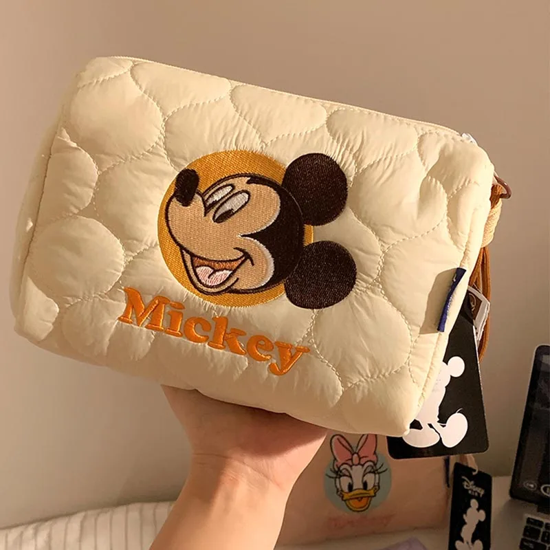 Borsa per il trucco di Topolino Organizzatore da toilette portatile di grande capacità per le donne Custodia per cosmetici Minnie Custodia da viaggio Borsa per il lavaggio