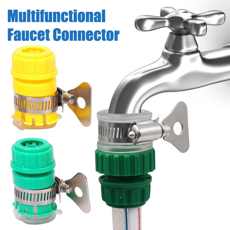 Universal Water Faucet Adapter Hose Connector Fitting Quick Connect Fitting Tap For Car Washing Garden Irrigation