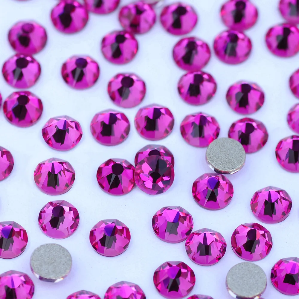 PUBRILEX-Crystal 288 Stück Glas-Strass Nicht-Hotfix Flache Rückseite Strasssteine DIY Nagelkunst Handwerk Kleidungsdekoration 8 Große 8 Kleine 2088 – Detail 15