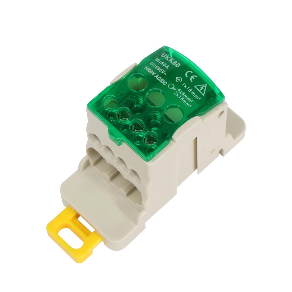 UKK Verdeelkast 80A 125A 160A 1 In Meerdere Uitgangen Elektrische Draadverbindingskast S DIN-rail Klemmenblok Stroom PlI