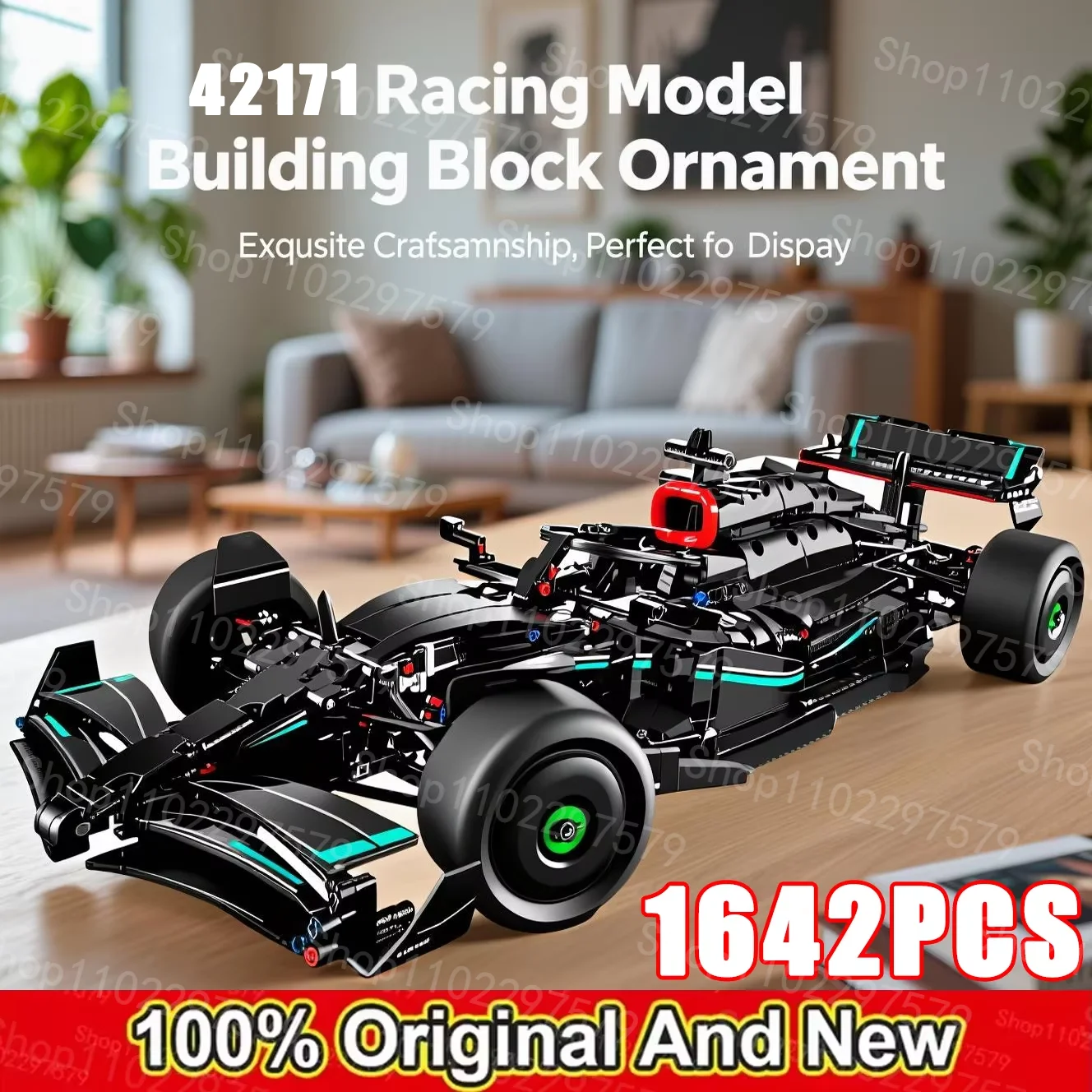 مجموعة أدوات بناء سيارات السباق التقنية 1642PCS W14 E أداء عالي مجموعة أدوات بناء سيارات نموذجية قابلة للتجميع مع عرض تفصيلي تروّج لهدايا رائعة #1