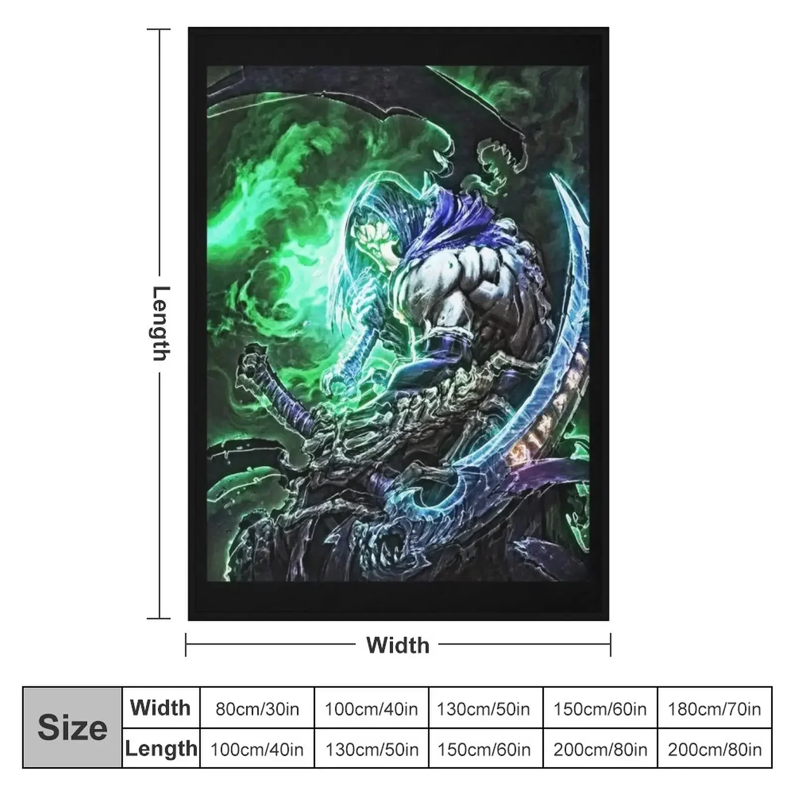 Darksiders - Death - Soul Harvest Throw Blanket couch cozy soft plush fuzzy picnic outdoor blanket