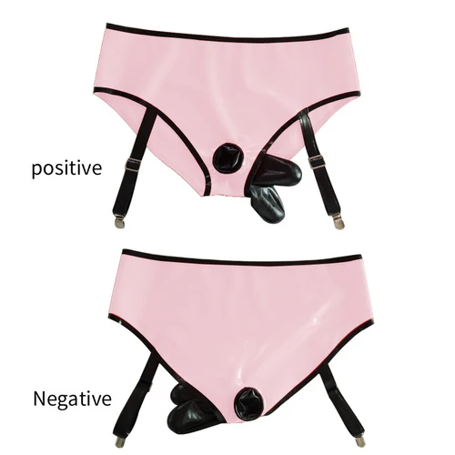 Latex Rubber Handmade custom pink triangle shorts panties Masquerade 0.45MM Halloween