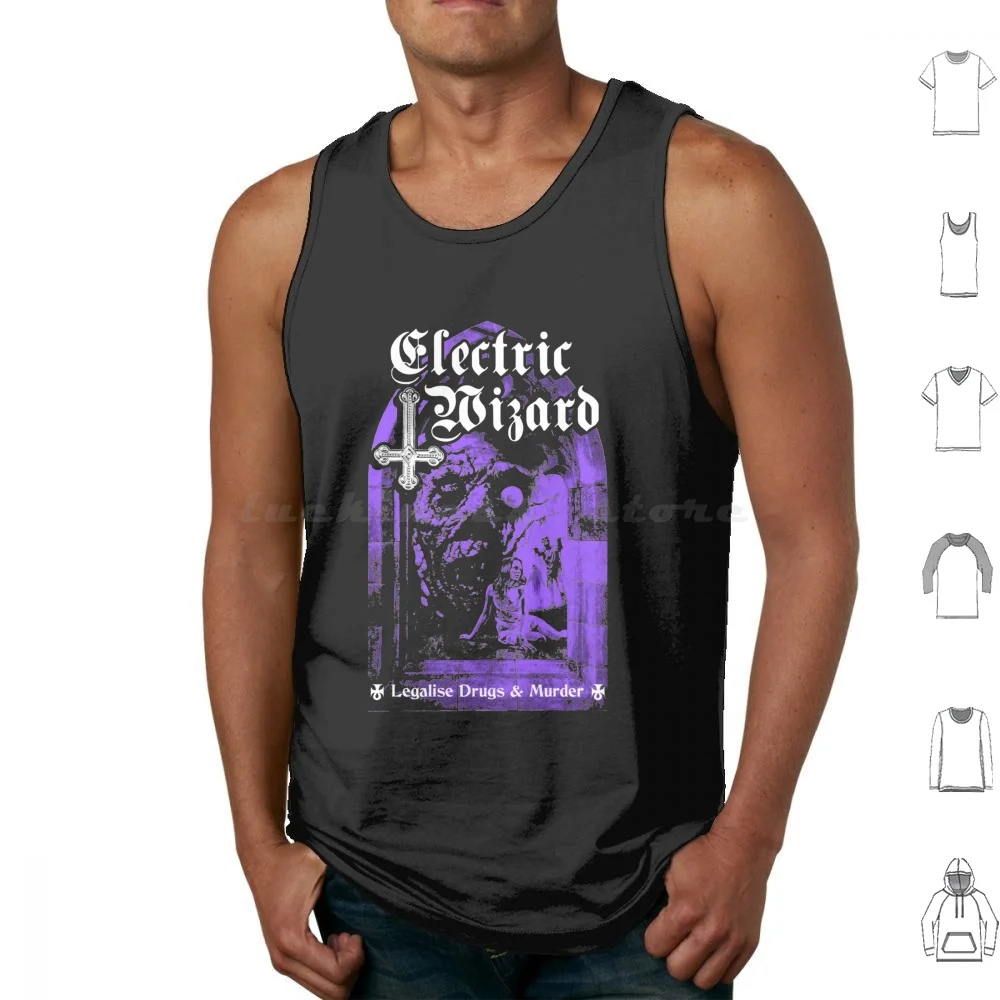 Electric Wizard Tank Tops Print Cotton Electric Wizard Stoner Metal Doom Wizard Music Sludge Electric Sleep Doom Metal