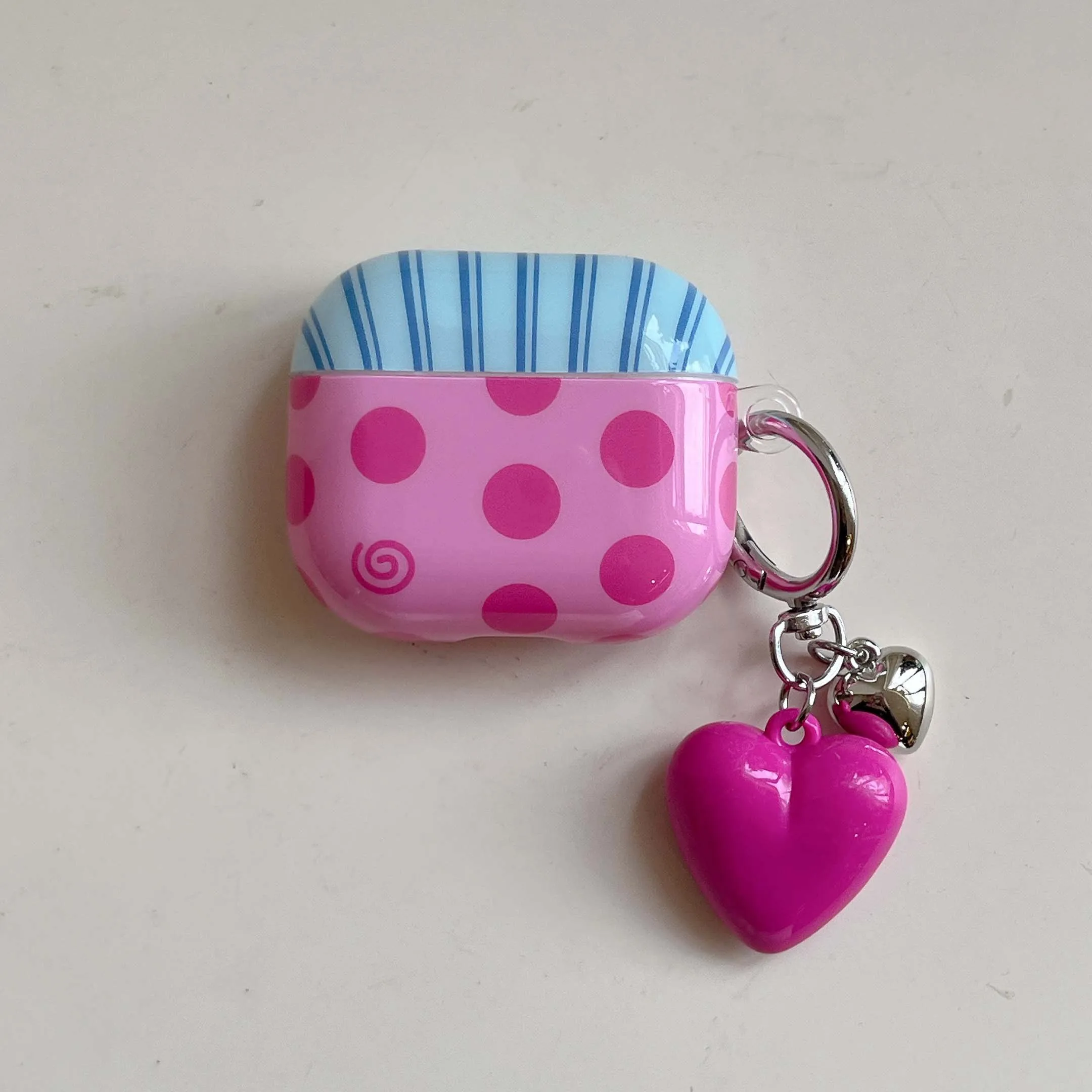 Cute point imd custodia per auricolari ciondolo amore scatola di ricarica bluetooth senza fili copertura del fumetto per apple airpods 1 4 pro 2nd 2 3 capa